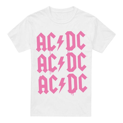 Front - AC/DC Mens Repeat Logo T-Shirt