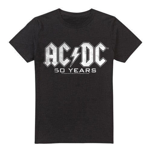 Front - AC/DC Mens 50 Years Logo T-Shirt