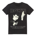Front - David Bowie Mens Heroes Cover T-Shirt