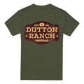 Front - Yellowstone Mens Dutton Ranch Distressed T-Shirt