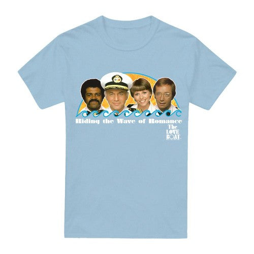 Front - The Love Boat Mens Wave of Romance T-Shirt