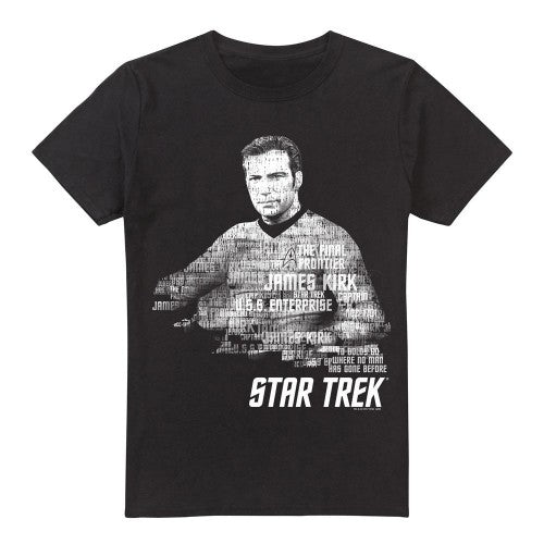 Front - Star Trek Mens Words Captain Kirk T-Shirt