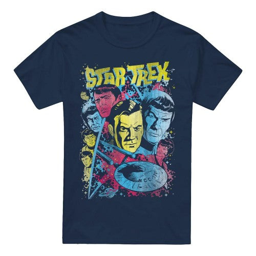 Front - Star Trek Mens Classic Crew Illustrated T-Shirt