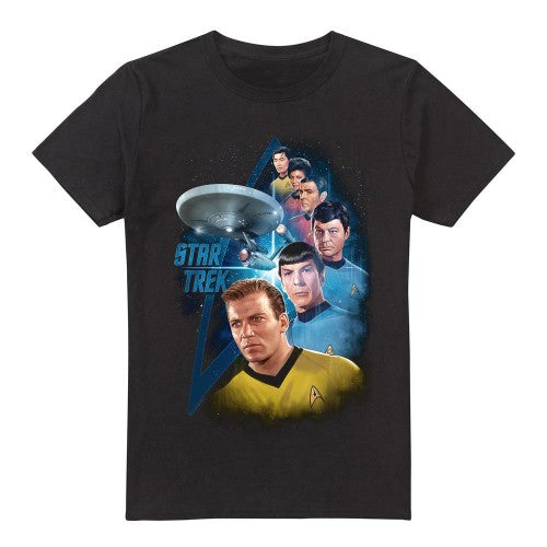 Front - Star Trek Mens Among the Stars T-Shirt