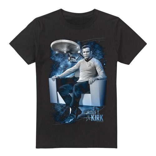 Front - Star Trek Mens Captain´s Chair T-Shirt
