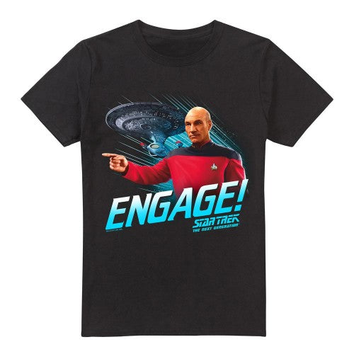 Front - Star Trek Mens Engage T-Shirt