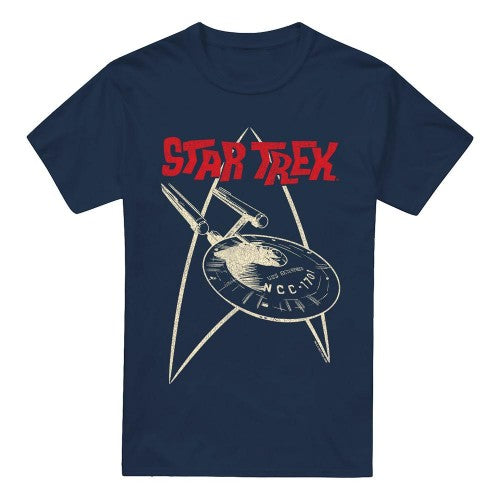 Front - Star Trek Mens Ship Symbol T-Shirt
