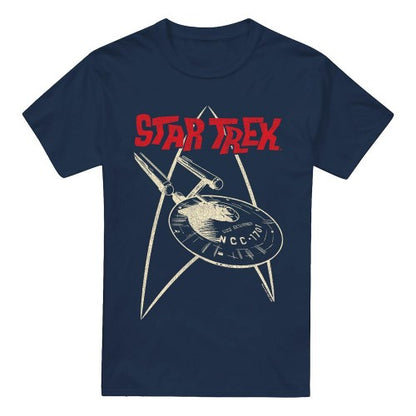 Front - Star Trek Mens Ship Symbol T-Shirt