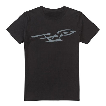 Front - Star Trek Mens Bushwork Enterprise T-Shirt
