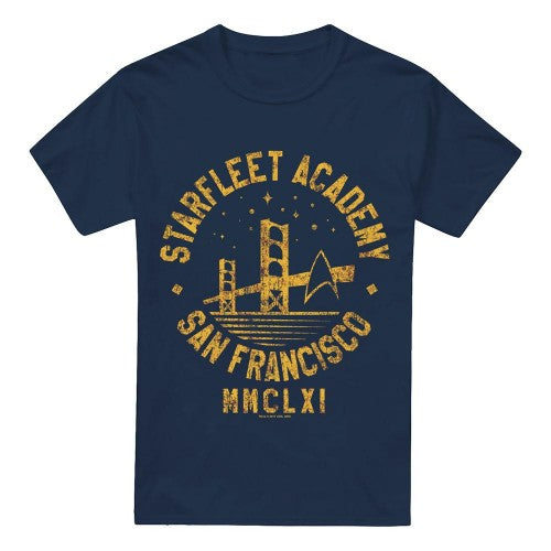 Front - Star Trek Mens Bridge Collegiate T-Shirt