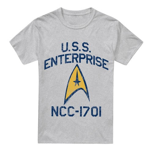 Front - Star Trek Mens Collegiate Arch T-Shirt