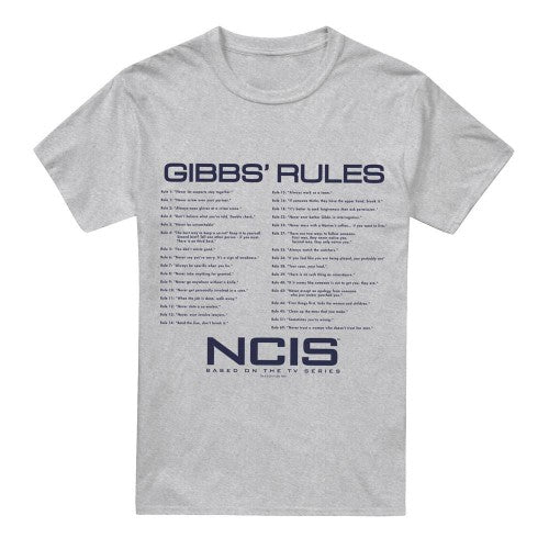 Front - NCIS Mens Gibbs Rules T-Shirt