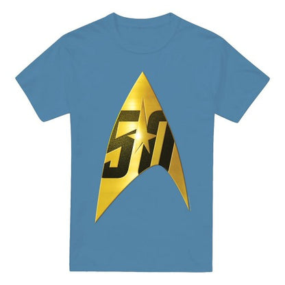Front - Star Trek Mens 50th Anniversary Delta T-Shirt