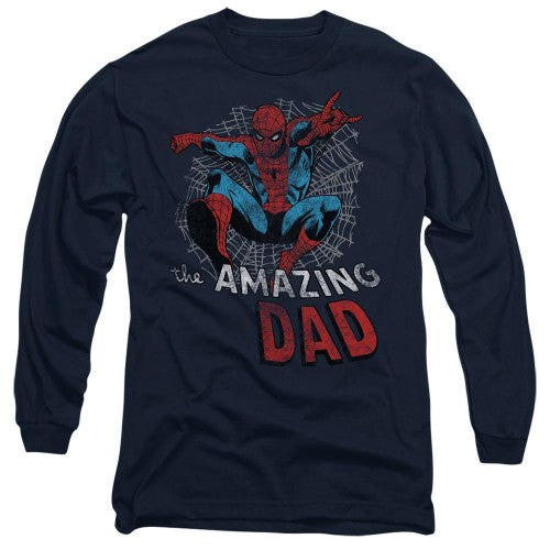 Front - Spider-Man Unisex Adult Spider Dad Fathers Day T-Shirt