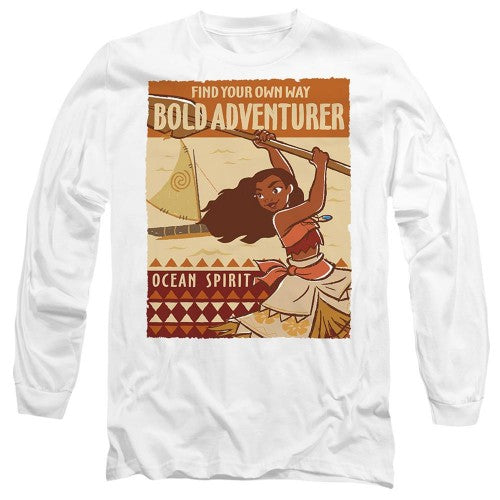 Front - Moana Unisex Adult Bold Adventurer T-Shirt