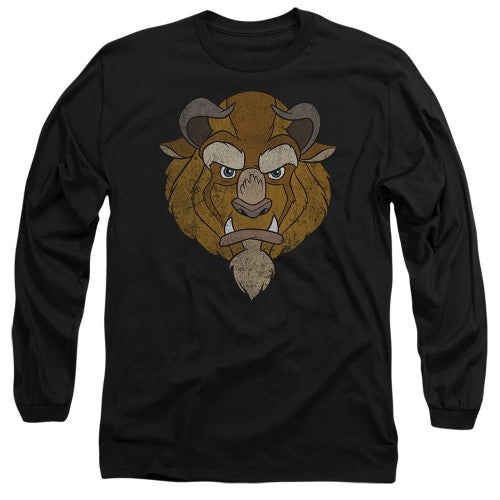 Front - Beauty And The Beast Unisex Adult Beast Head T-Shirt