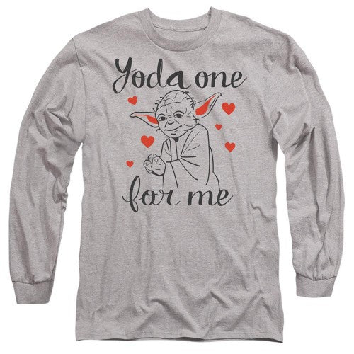 Front - Star Wars Unisex Adult Yoda One For Me Valentine`s Day T-Shirt