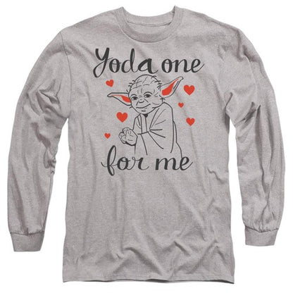 Front - Star Wars Unisex Adult Yoda One For Me Valentine`s Day T-Shirt