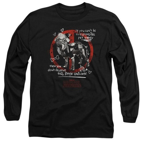 Front - Deadpool & Wolverine Unisex Adult Dogpool Unicorn T-Shirt
