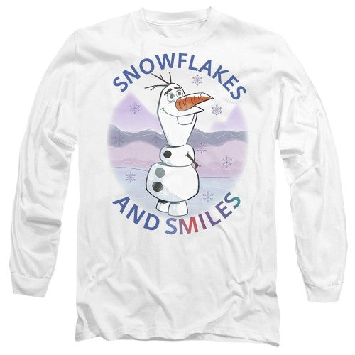 Front - Frozen Unisex Adult Olaf Snowflakes And Smiles T-Shirt