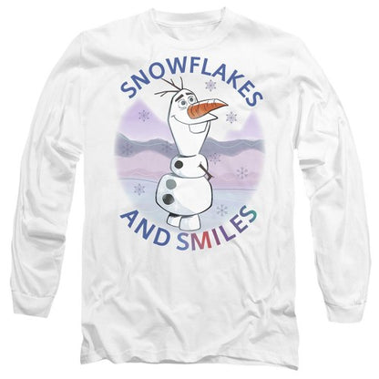 Front - Frozen Unisex Adult Olaf Snowflakes And Smiles T-Shirt
