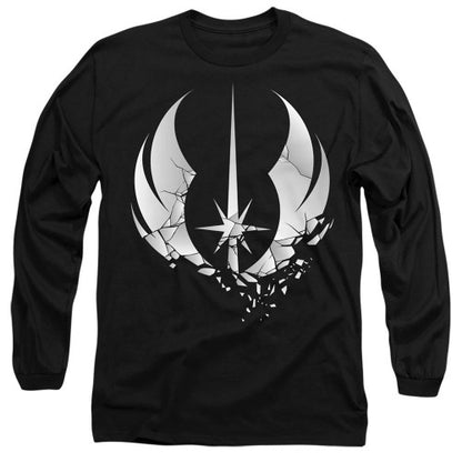 Front - Star Wars Unisex Adult Jedi Obi Wan Kenobi Shattered T-Shirt
