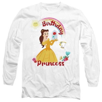 Front - Beauty And The Beast Unisex Adult Birthday Princess Belle Chip T-Shirt