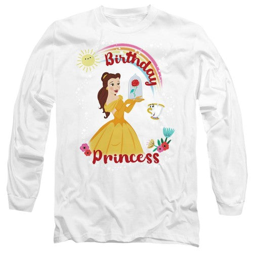 Front - Beauty And The Beast Unisex Adult Birthday Princess Belle Chip T-Shirt