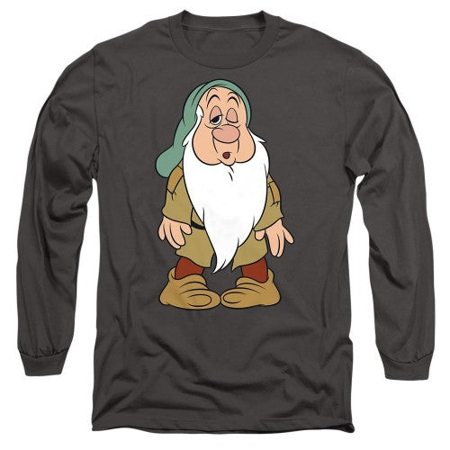 Front - Snow White And The Seven Dwarfs Unisex Adult Struggles Sleepy T-Shirt