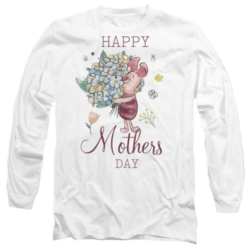 Front - Winnie the Pooh Unisex Adult Happy Mothers Day Piglet T-Shirt