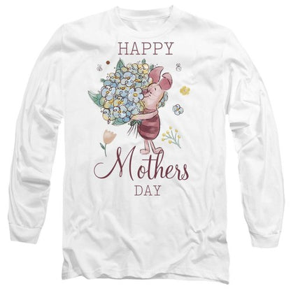 Front - Winnie the Pooh Unisex Adult Happy Mothers Day Piglet T-Shirt
