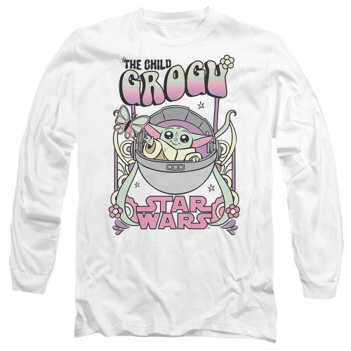 Front - Star Wars: The Mandalorian Unisex Adult Grogu Hippie T-Shirt