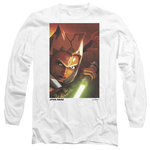 Front - Ahsoka Unisex Adult Panel T-Shirt