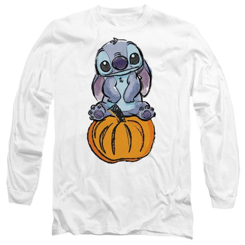 Front - Lilo & Stitch Unisex Adult Pumpkin Sketch T-Shirt