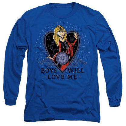 Front - Hocus Pocus Unisex Adult Boys Will Love Me Sanderson Sisters T-Shirt