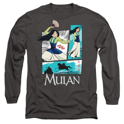 Front - Mulan Unisex Adult Action Panels T-Shirt