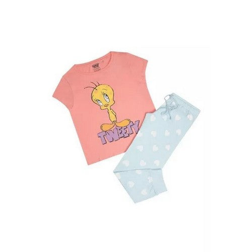 Front - Looney Tunes Womens/Ladies Tweety Vintage Long Pyjama Set