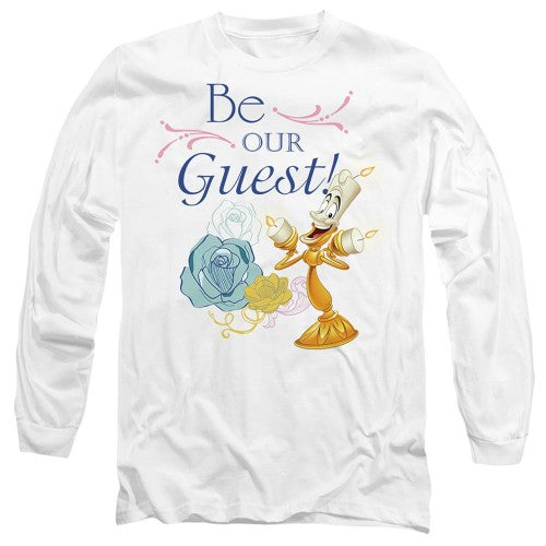Front - Beauty And The Beast Unisex Adult Be Our Guest T-Shirt