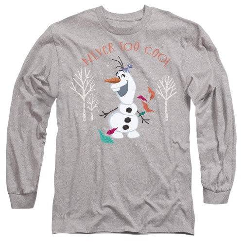 Front - Frozen Unisex Adult Never Too Cool Olaf T-Shirt