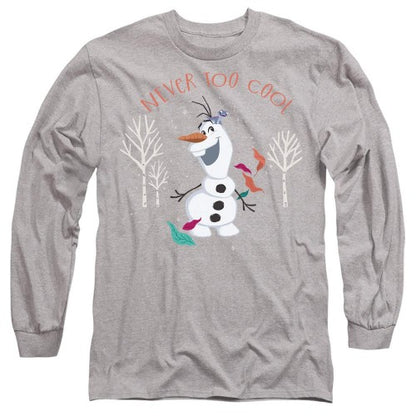 Front - Frozen Unisex Adult Never Too Cool Olaf T-Shirt