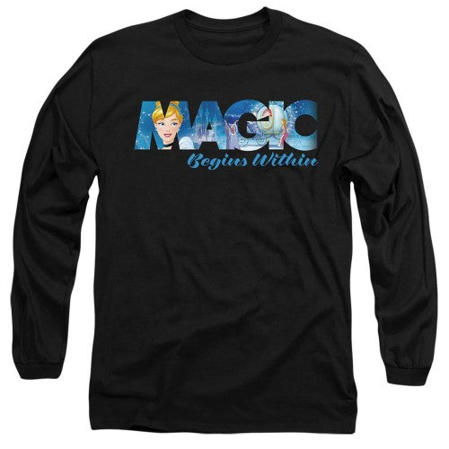 Front - Cinderella Unisex Adult Magic Begins Within T-Shirt