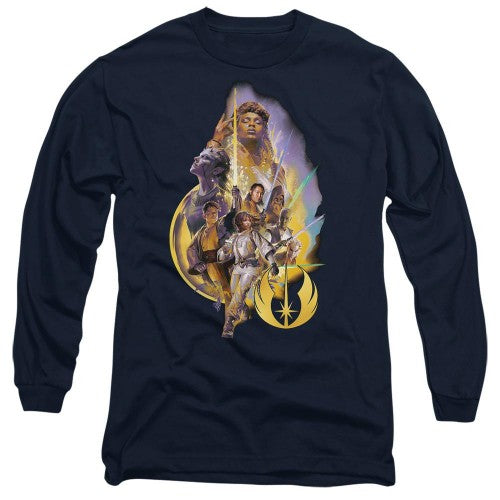 Front - Star Wars: The Acolyte Unisex Adult High Republic Group Poster T-Shirt