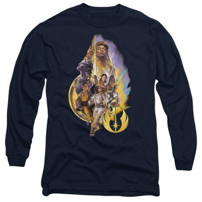 Front - Star Wars: The Acolyte Unisex Adult High Republic Group Poster T-Shirt
