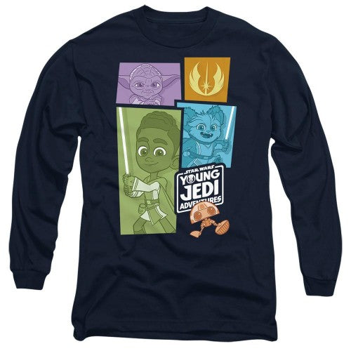 Front - Star Wars Unisex Adult Young Jedi Adventure Blocks T-Shirt