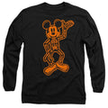 Front - Disney Unisex Adult Mickey Mouse Skeleton T-Shirt