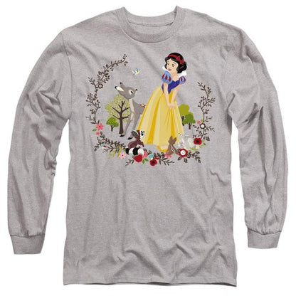 Front - Snow White Unisex Adult And Her Forest Friends T-Shirt