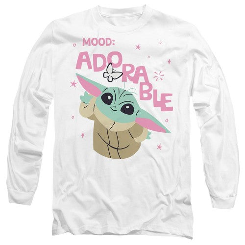 Front - Star Wars: The Mandalorian Unisex Adult Mood Adorable Grogu T-Shirt