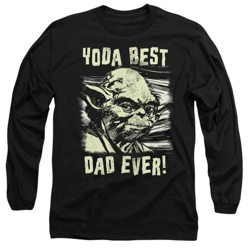 Front - Star Wars Unisex Adult Yoda Best Dad Comic T-Shirt