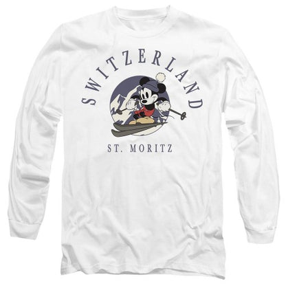 Front - Disney Unisex Adult Switzerland Mickey Mouse T-Shirt