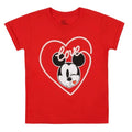 Front - Disney Girls Mickey Mouse Kiss T-Shirt